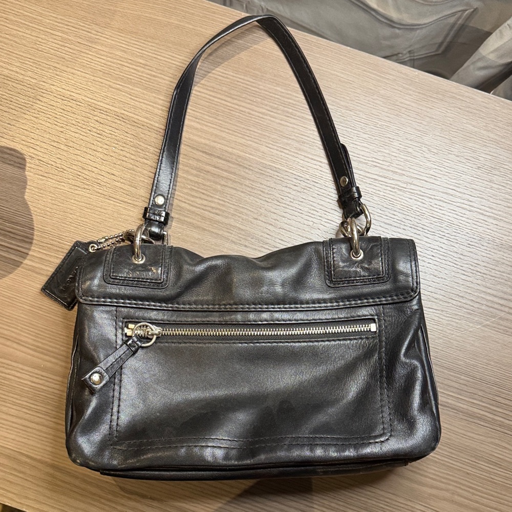 Coach Black Leather Shoulder Bag - Picture 10 of 10